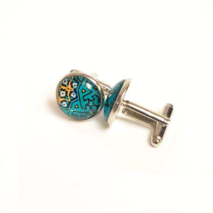 RASHAN- Rhodium-Plated Cufflinks