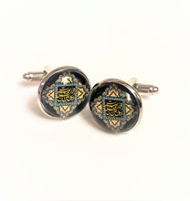 Load image into Gallery viewer, JAHAN- Rhodium-Plated Cufflinks
