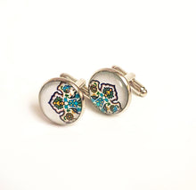 Load image into Gallery viewer, ARSIA- Rhodium-Plated Cufflinks
