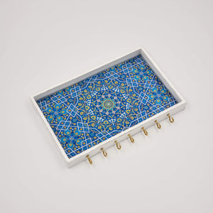 SAMEEN- White Resin Art Key Holder