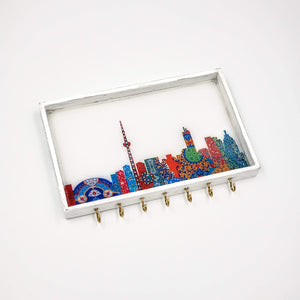 TORONTO Skyline -White Resin Art Key Holder