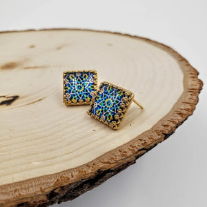 NEGIN- Gold plated 12mm Persian Stud Earrings