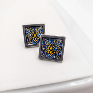 HOMA- Stainless Steel 12mm Persian Stud Earrings