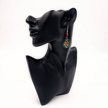 Load image into Gallery viewer, ANDIYA- Stainless Steel Persian Red Quartz Gemstone Dangle Earrings
