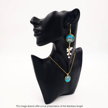 Load image into Gallery viewer, Tina- Gold plated Persian Dangle Earrings Necklace set
