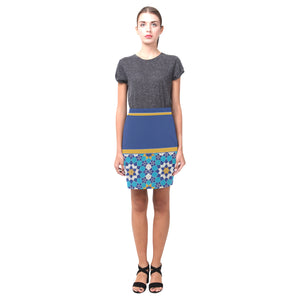 BORNA- Blue Fitted Skirt