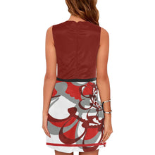 Load image into Gallery viewer, SHAMIM- Red Sleeveless Midi Dress
