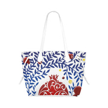 Load image into Gallery viewer, POMEGRANATE- Burgundy Clover Canvas Tote Bag
