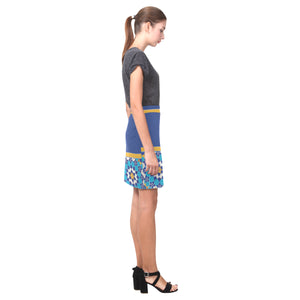 BORNA- Blue Fitted Skirt