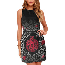 Load image into Gallery viewer, Pomegranate- Black Sleeveless Midi Dress
