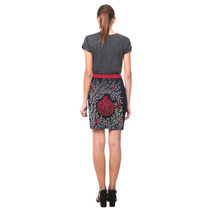 POMEGRANATE- Fitted Skirt