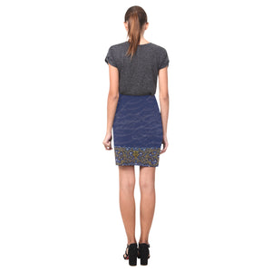 HOMA- Blue Fitted Skirt