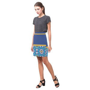 BORNA- Blue Fitted Skirt